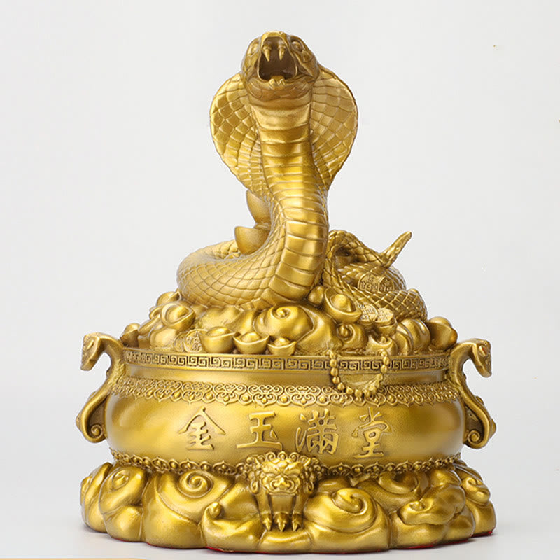 Pièces de cuivre de taille moyenne Année du Serpent Décoration en laiton