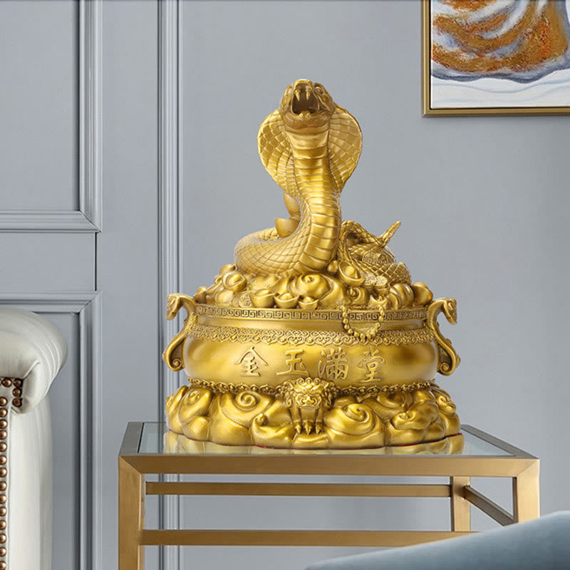 Pièces de cuivre de taille moyenne Année du Serpent Décoration en laiton