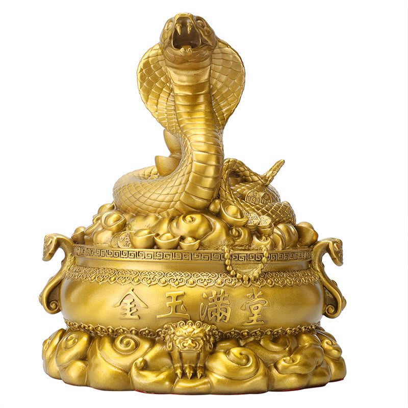 Pièces de cuivre de taille moyenne Année du Serpent Décoration en laiton