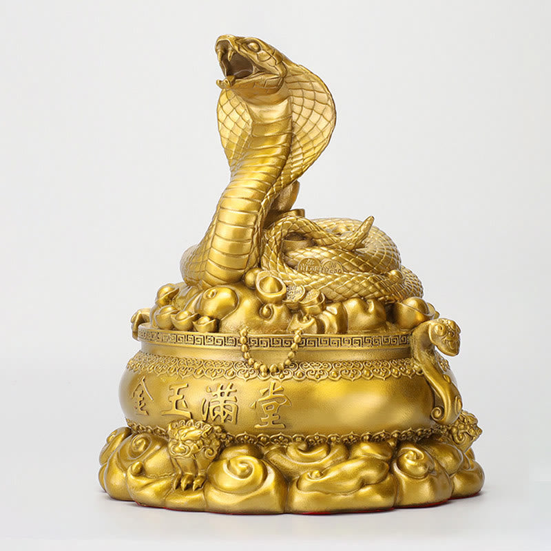 Pièces de cuivre de taille moyenne Année du Serpent Décoration en laiton