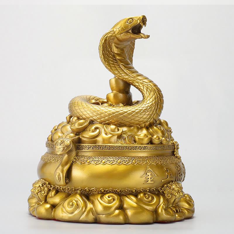 Pièces de cuivre de taille moyenne Année du Serpent Décoration en laiton