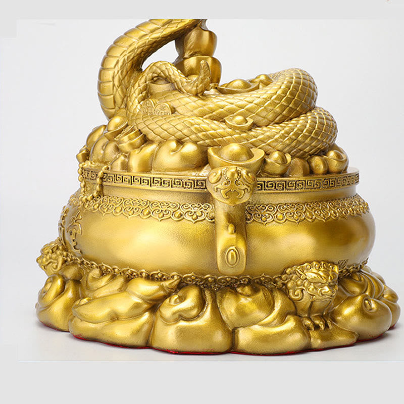 Pièces de cuivre de taille moyenne Année du Serpent Décoration en laiton