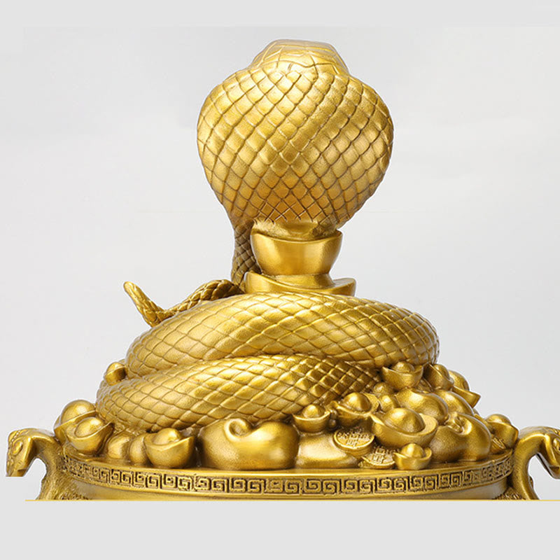 Pièces de cuivre de taille moyenne Année du Serpent Décoration en laiton