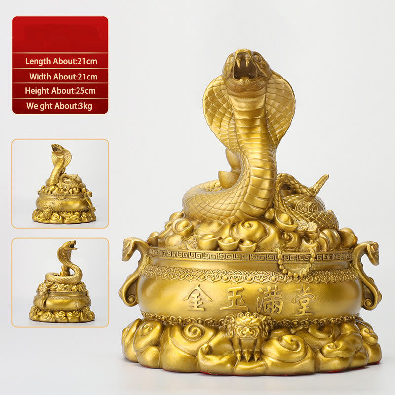 Pièces de cuivre de taille moyenne Année du Serpent Décoration en laiton