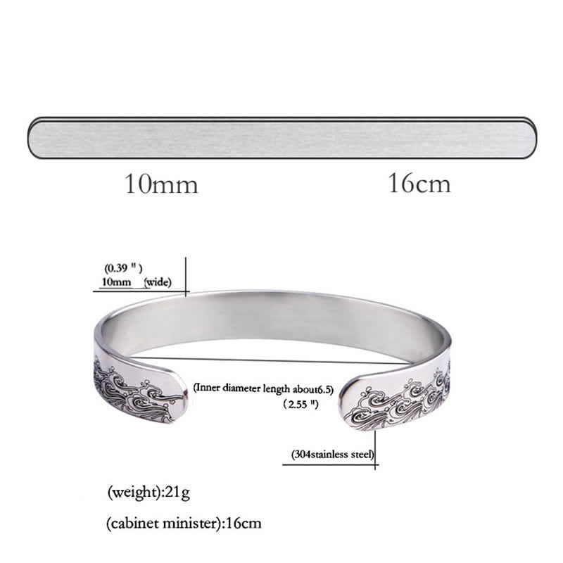 Bracelet spirituel commémoratif en acier titane pour la guérison