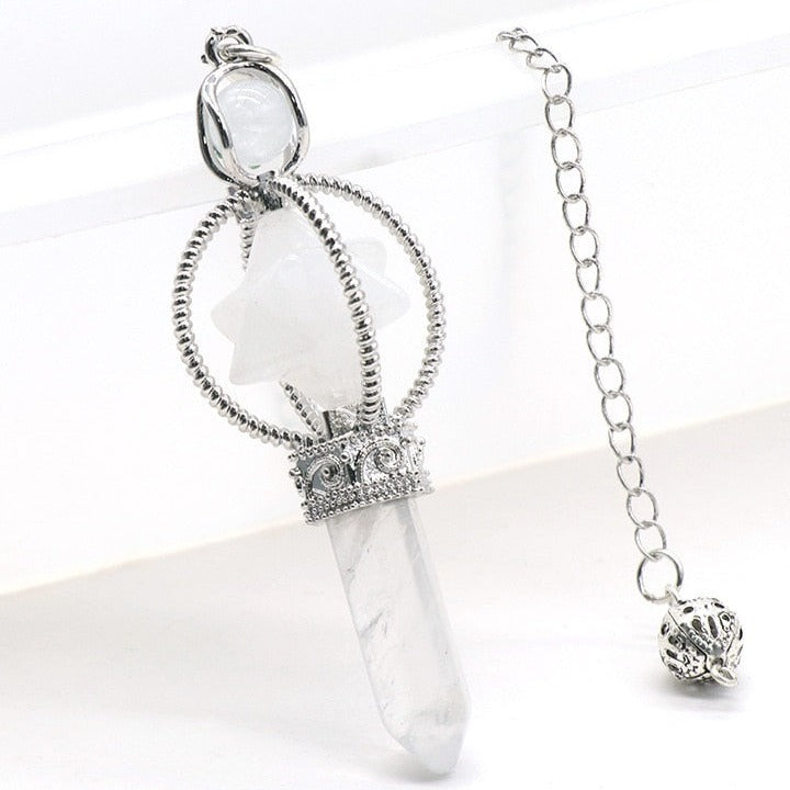 Pendule en cristal Merkaba pour la radiesthésie divinatoire