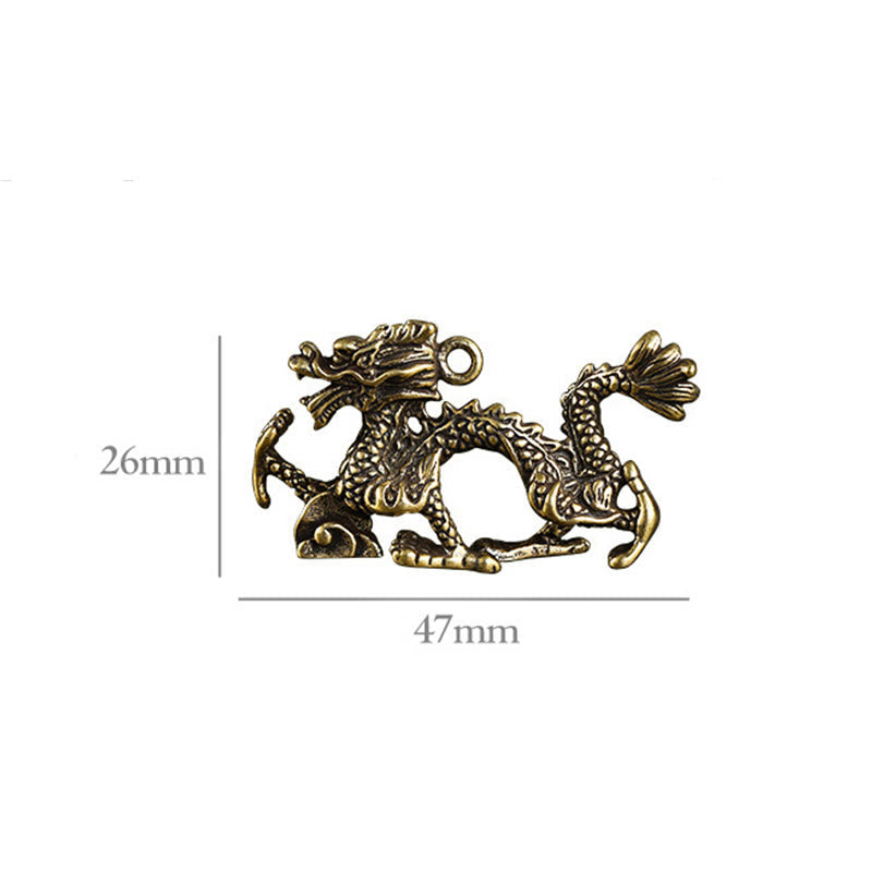 Mini dragon en laiton décoratif pour la maison | Chance et protection