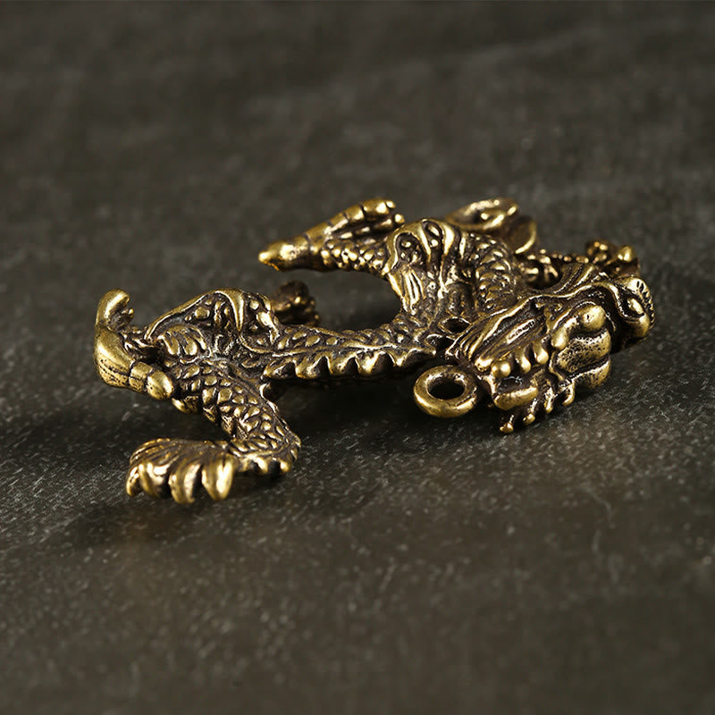 Mini dragon en laiton décoratif pour la maison | Chance et protection