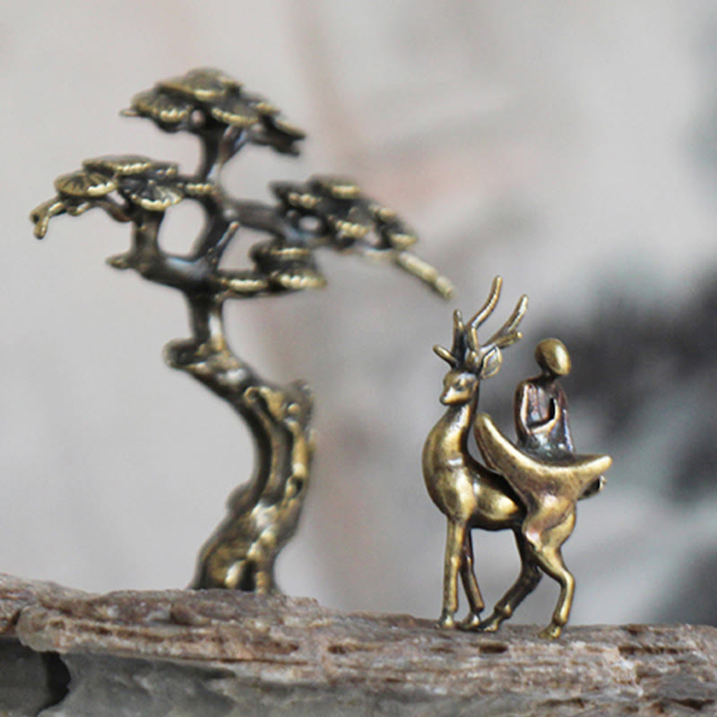 Ensemble de mini statues de Bouddha | Décor de moine méditatif en métal