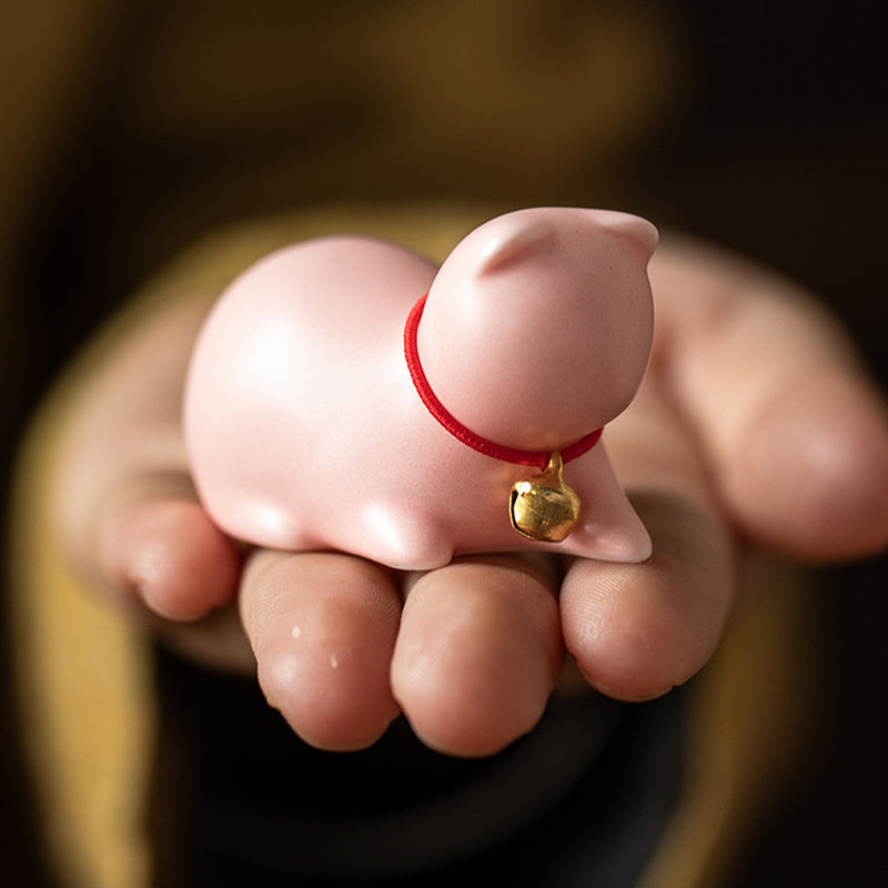 Mini figurine chat en céramique | Figurine assise et debout 5 cm