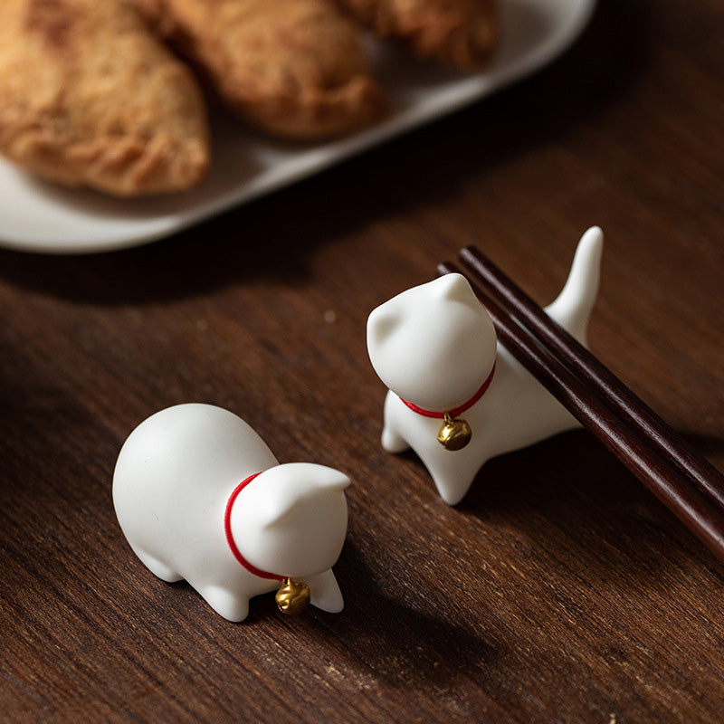 Mini figurine chat en céramique | Figurine assise et debout 5 cm