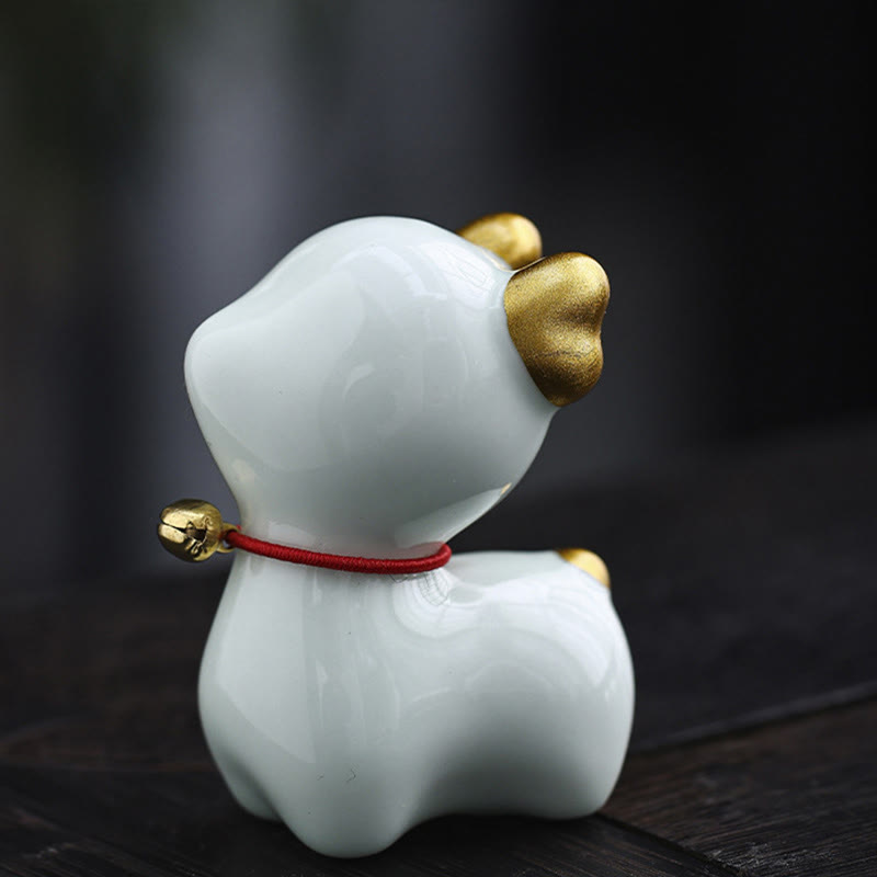 Mini figurine de cerf en céramique pour décoration spirituelle