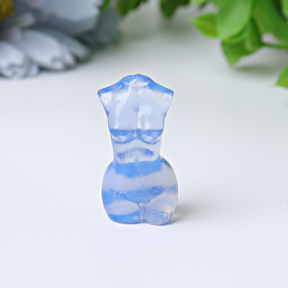Mini Crystal Figurines in Opalite & Calcite for Healing