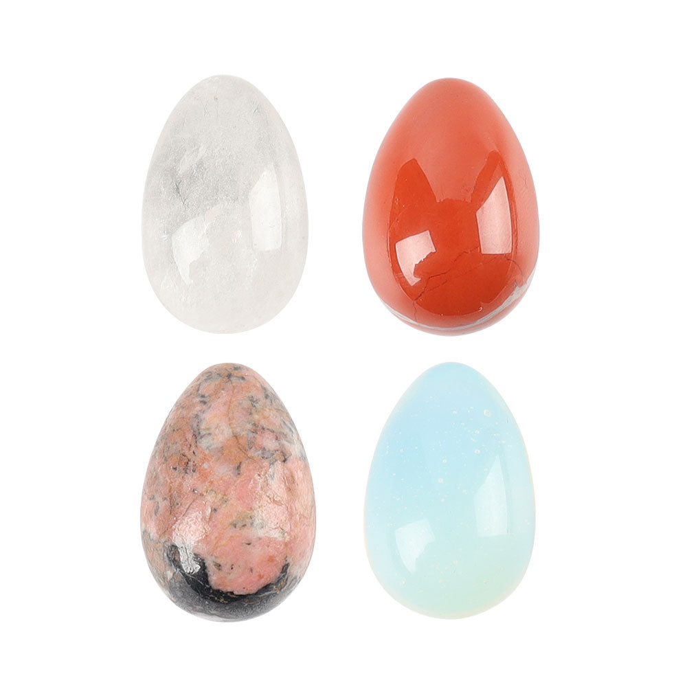 Mini Egg Shape Clear Quartz Palm Stone 1.6 Inch Healing