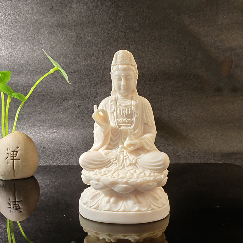 Collection de mini-statues de Bouddha fruitées en ivoire | Serenity Decor