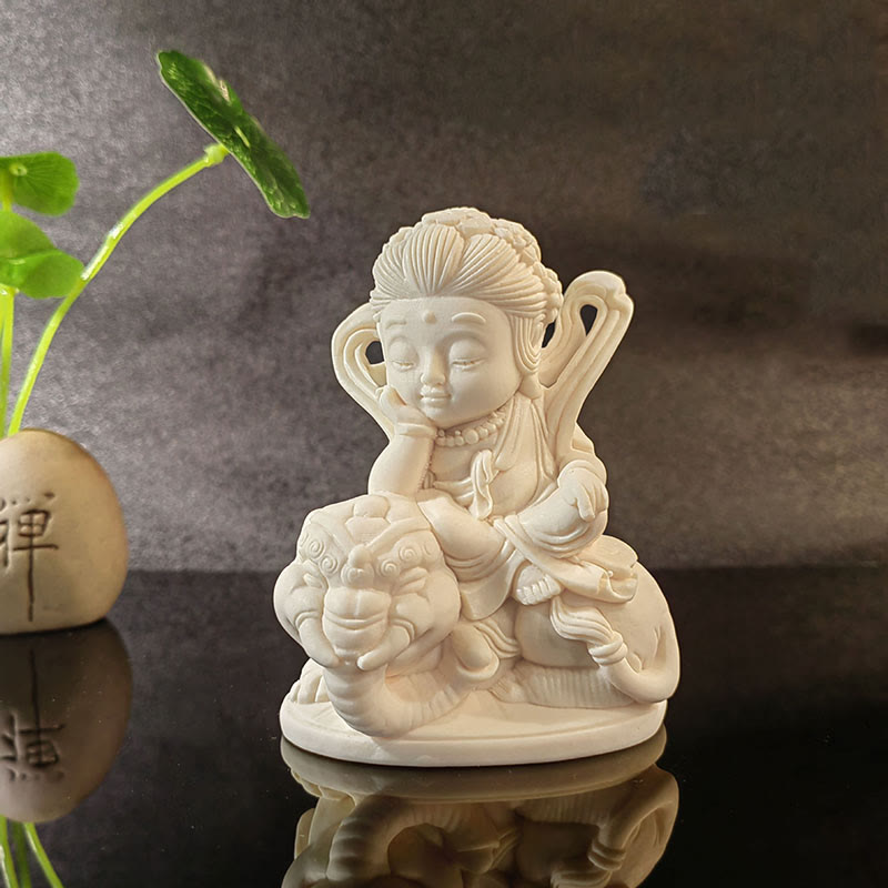 Collection de mini-statues de Bouddha fruitées en ivoire | Serenity Decor