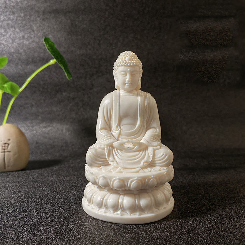 Collection de mini-statues de Bouddha fruitées en ivoire | Serenity Decor