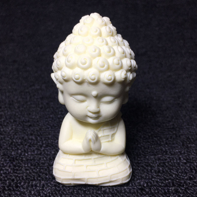 Collection de mini-statues de Bouddha fruitées en ivoire | Serenity Decor