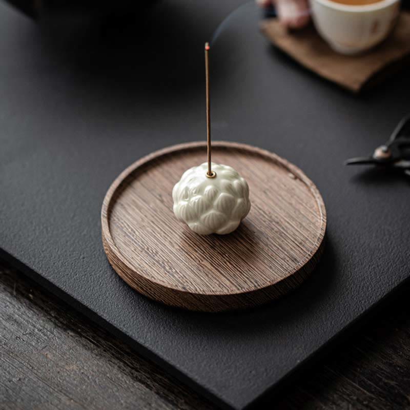 Mini brûleur d'encens en céramique fleur de lotus 3,5 cm Méditation
