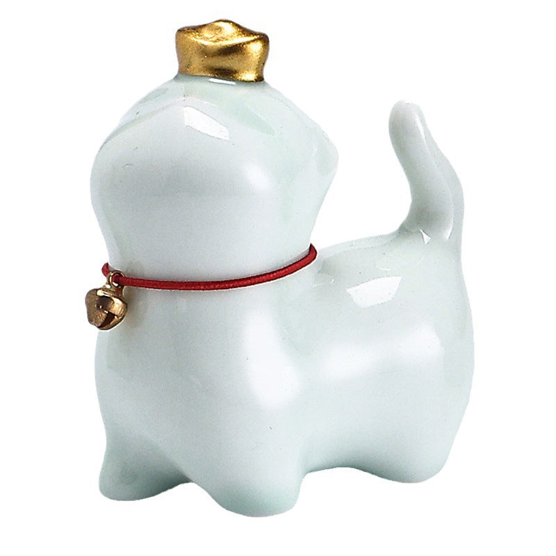 Mini figurine de chat porte-bonheur en céramique pour la chance et la prospérité
