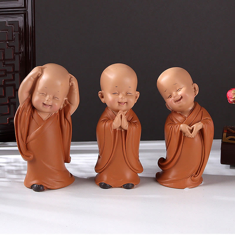 Mini statue de Bouddha en résine pour la méditation et la prière