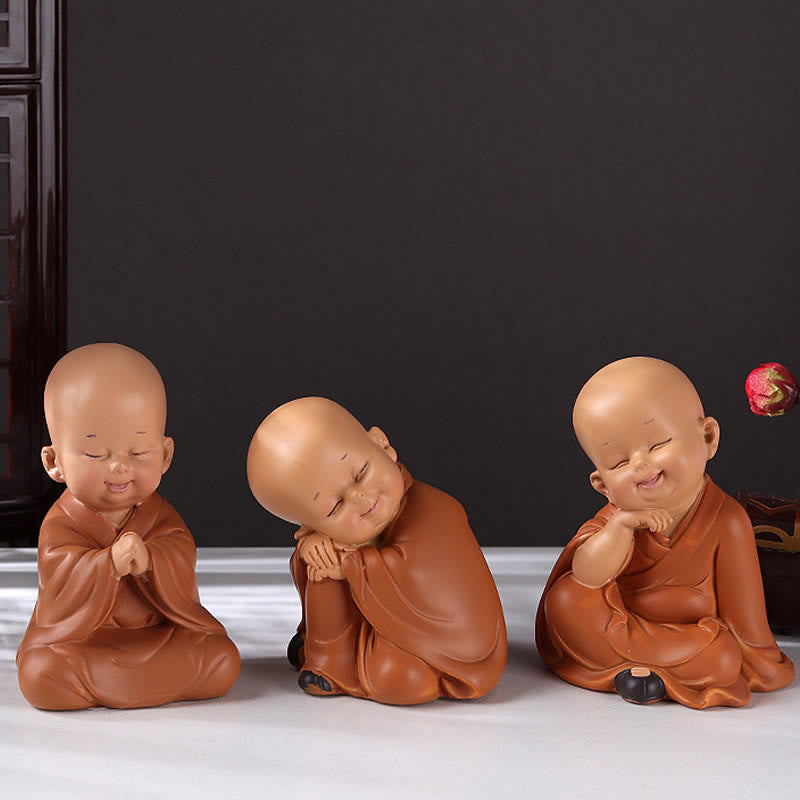 Mini statue de Bouddha en résine pour la méditation et la prière