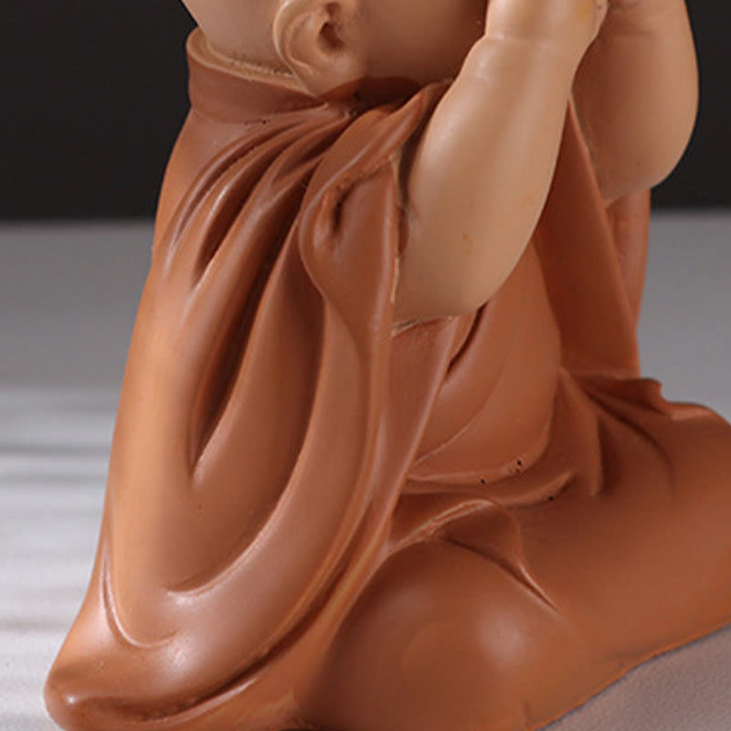 Mini statue de Bouddha en résine pour la méditation et la prière