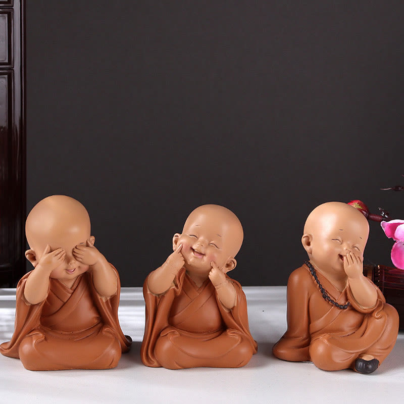 Mini statue de Bouddha en résine pour la méditation et la prière