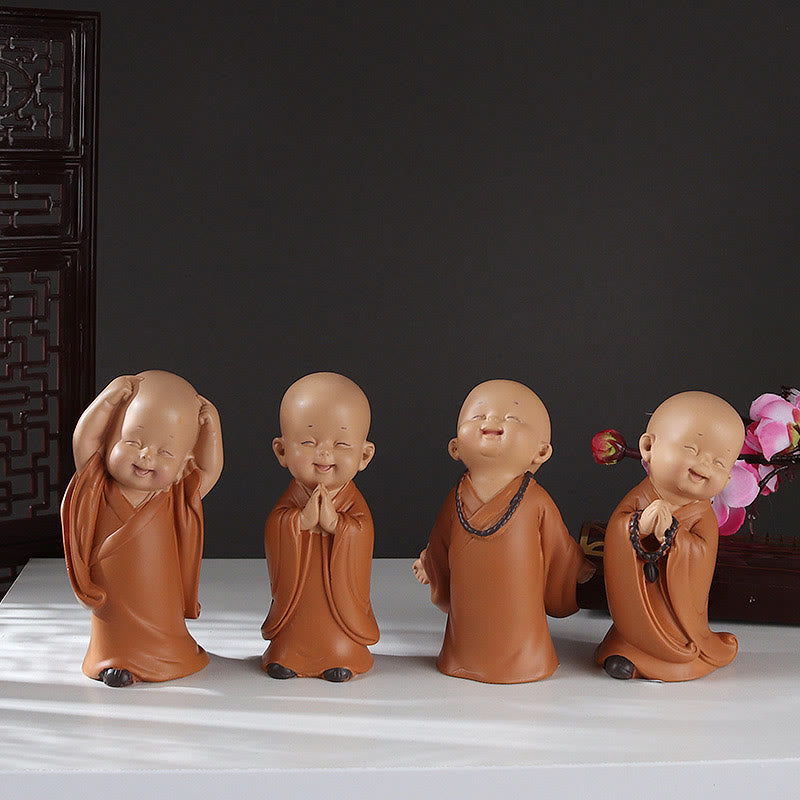 Mini statue de Bouddha en résine pour la méditation et la prière