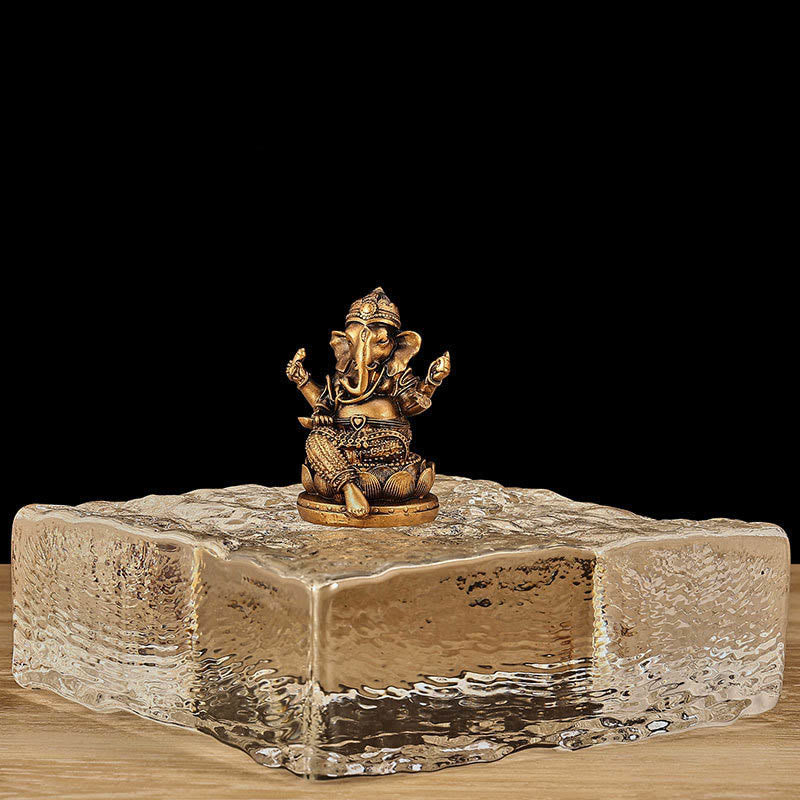 Mini statue dorée de Ganesh 4,5 x 4 x 6 cm pour la méditation