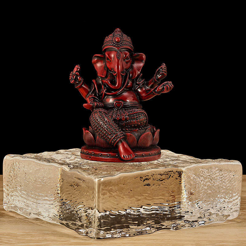 Mini statue dorée de Ganesh 4,5 x 4 x 6 cm pour la méditation