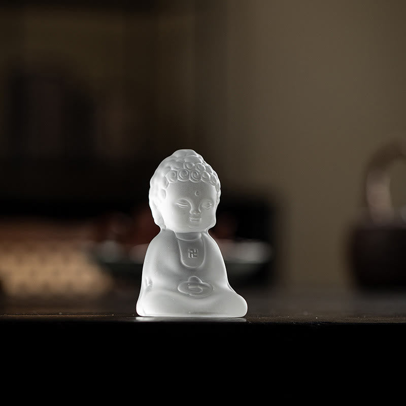 Mini décoration de bureau de sérénité bouddha Tathagata Liuli