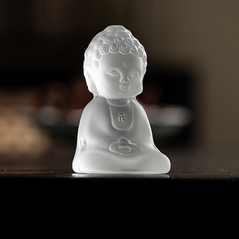 Mini décoration de bureau de sérénité bouddha Tathagata Liuli