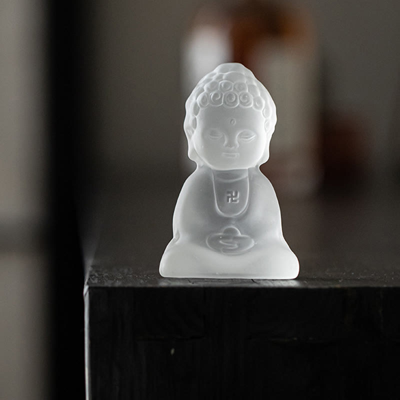 Mini décoration de bureau de sérénité bouddha Tathagata Liuli