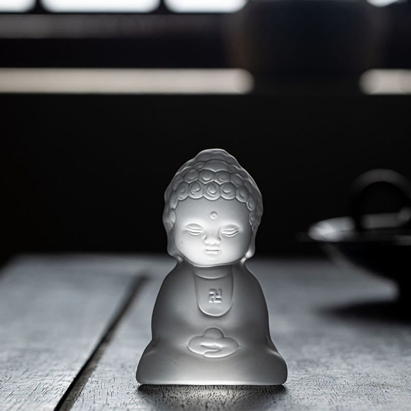 Mini décoration de bureau de sérénité bouddha Tathagata Liuli