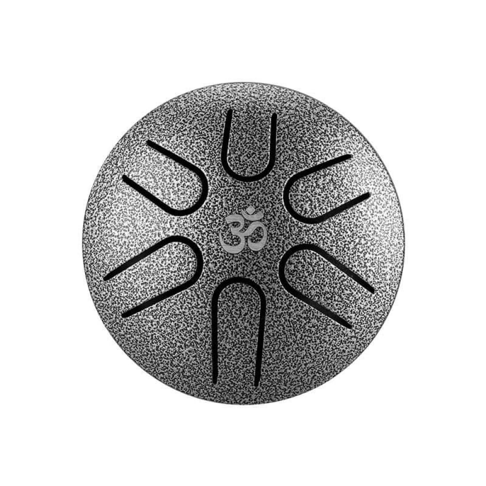 Mini Titanium Steel Tongue Drum 3-Inch 6-Note A5 Pocket Drum - 3 Inches/6 Notes (A5) / Silver