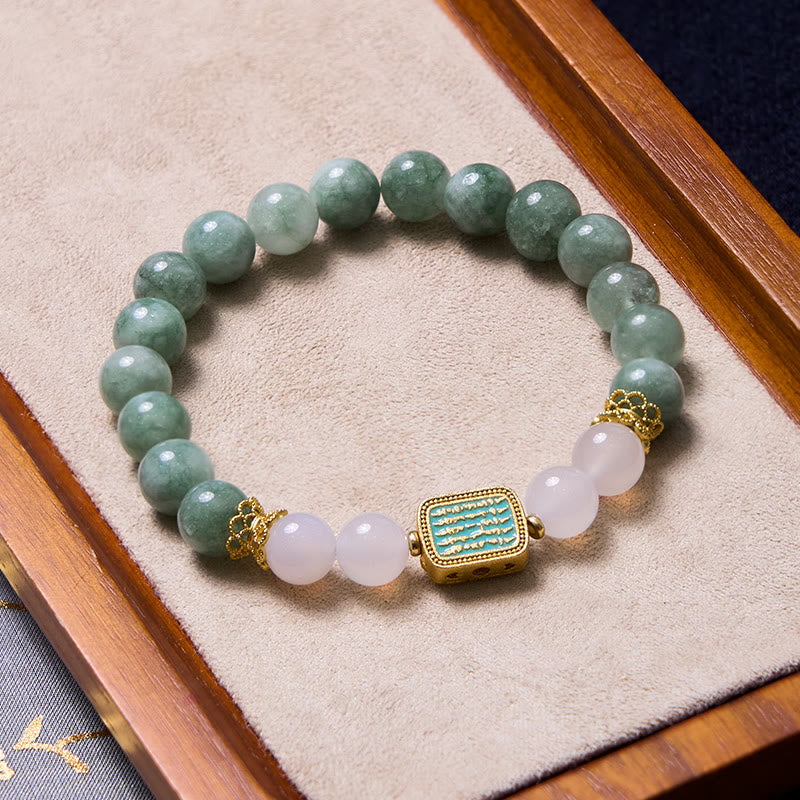 Ensemble de bracelets en jade vert menthe pour un nouveau départ