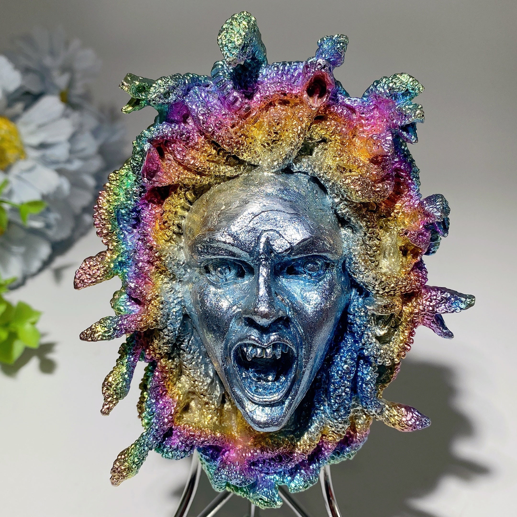 Mixed Bismuth Crystal Figurines 2-6 Inch Colorful Carvings