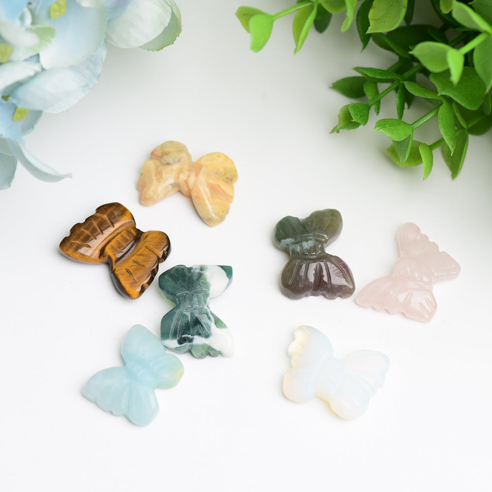 Mixed Crystal Butterfly Carving 1 Inch Crystal Figurine
