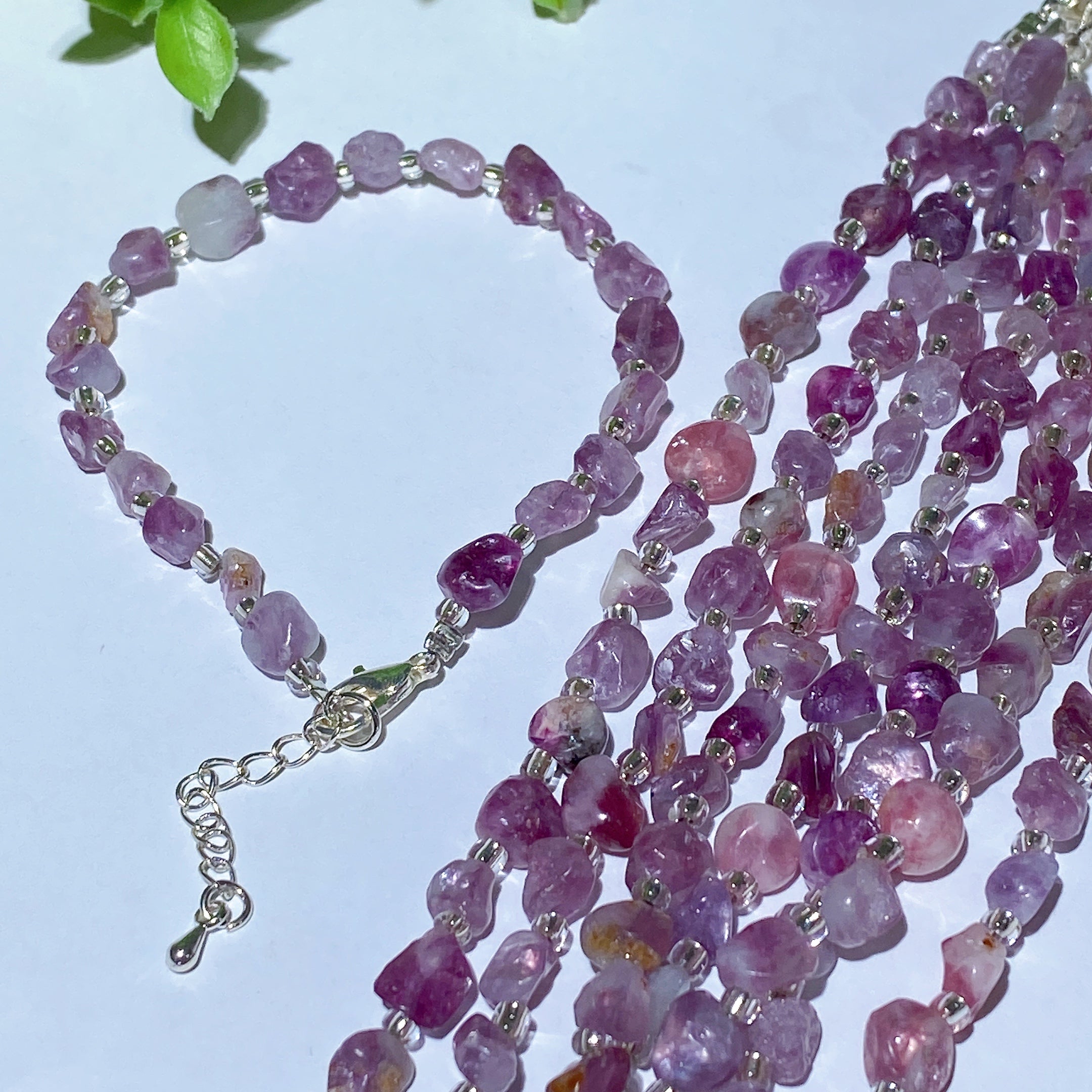 Mixed Crystal Chips Spiritual Healing Bracelet 6.3in
