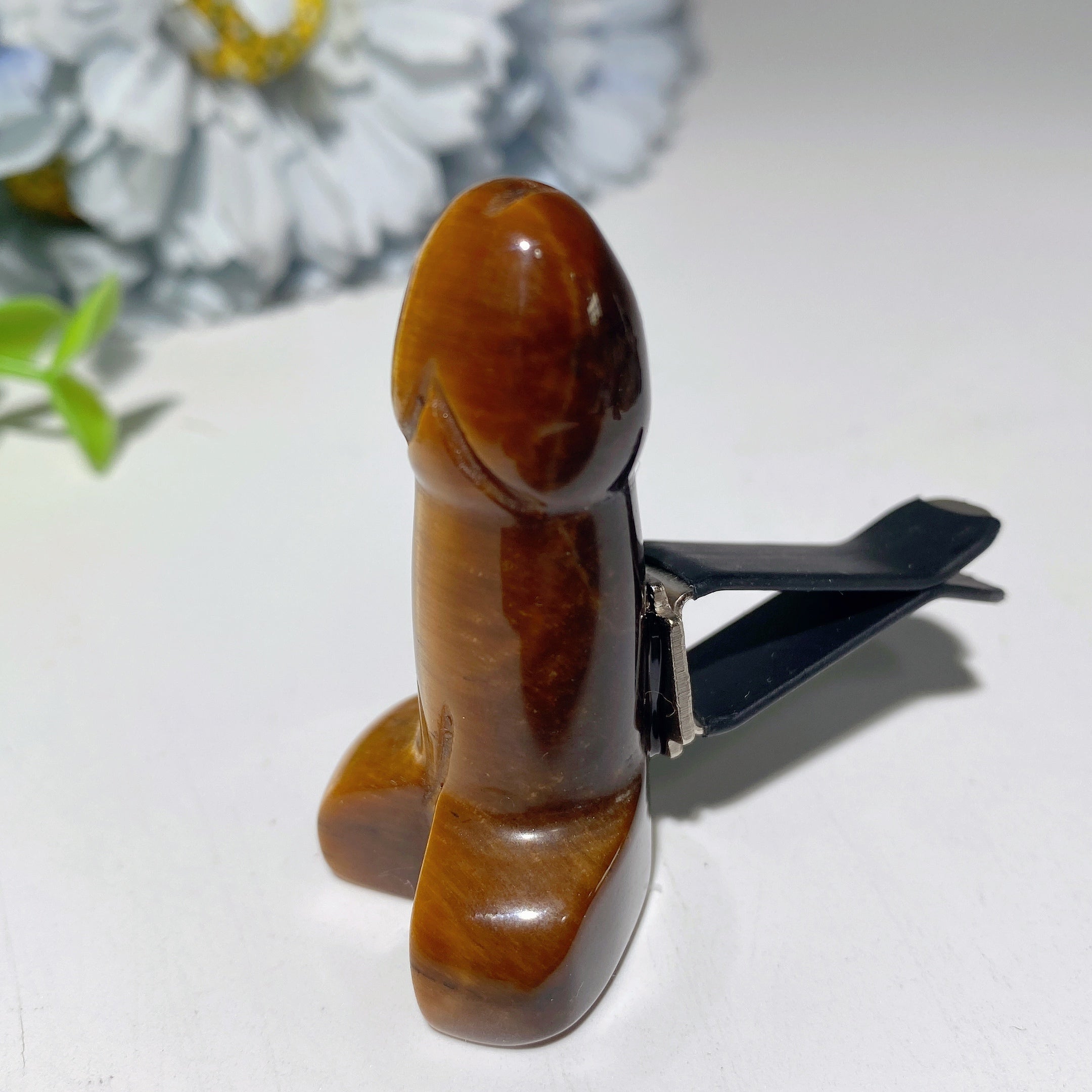 Pince à grille d'aération en cristal mixte Ding Ding, pierre de guérison de 2 pouces