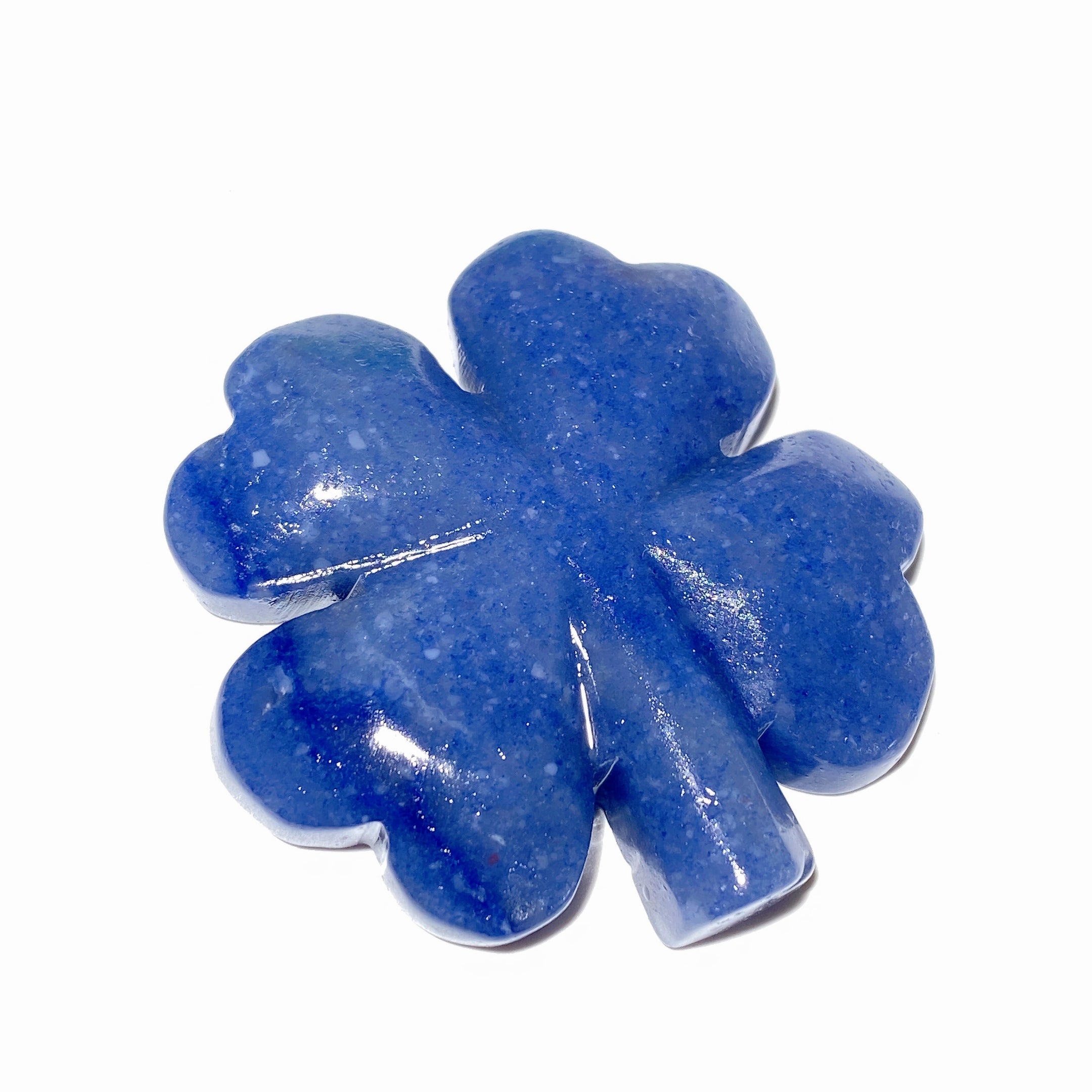 Figurine de trèfle à quatre feuilles en cristal mixte de 4,6 à 5,6 cm pour la guérison