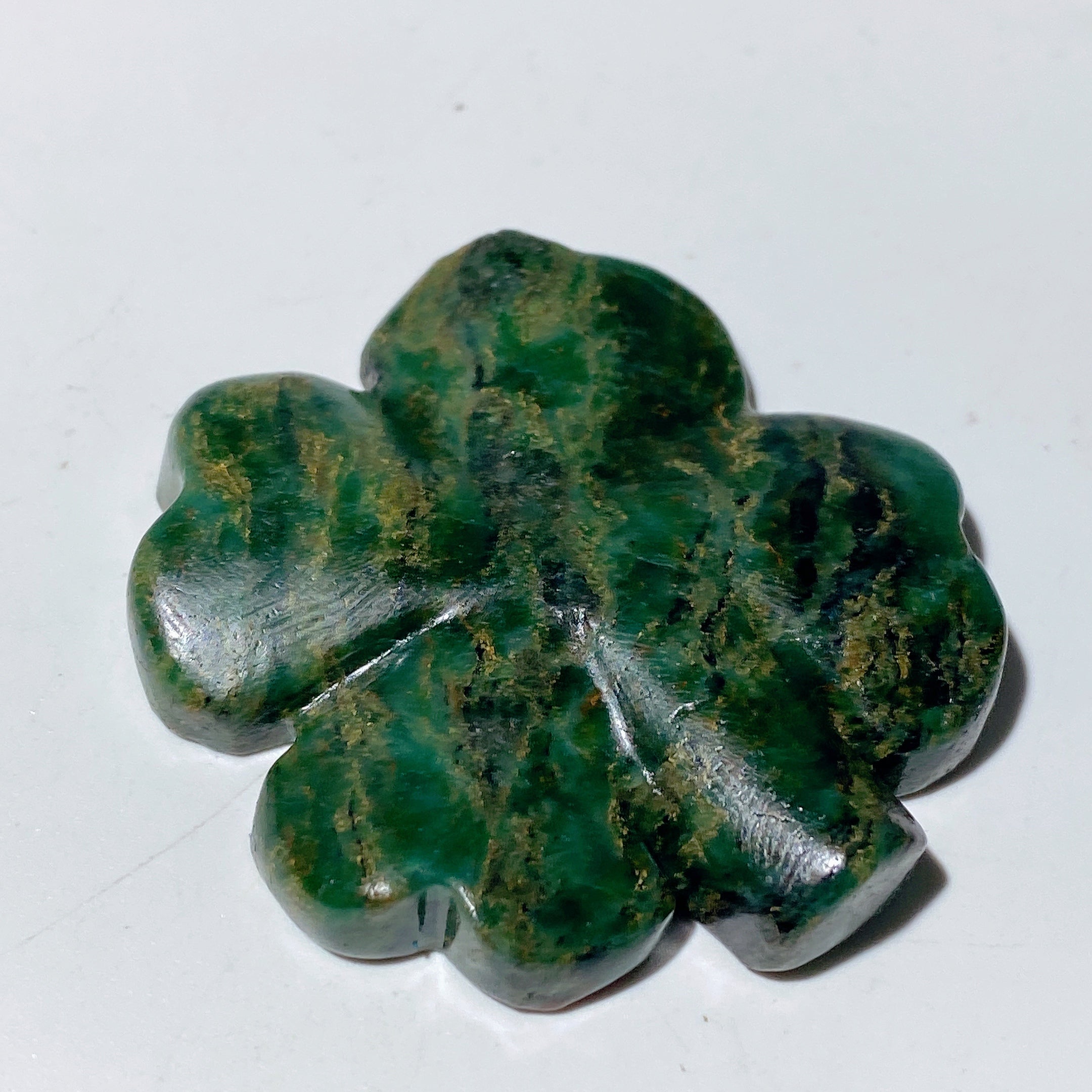 Figurine de trèfle à quatre feuilles en cristal mixte de 4,6 à 5,6 cm pour la guérison