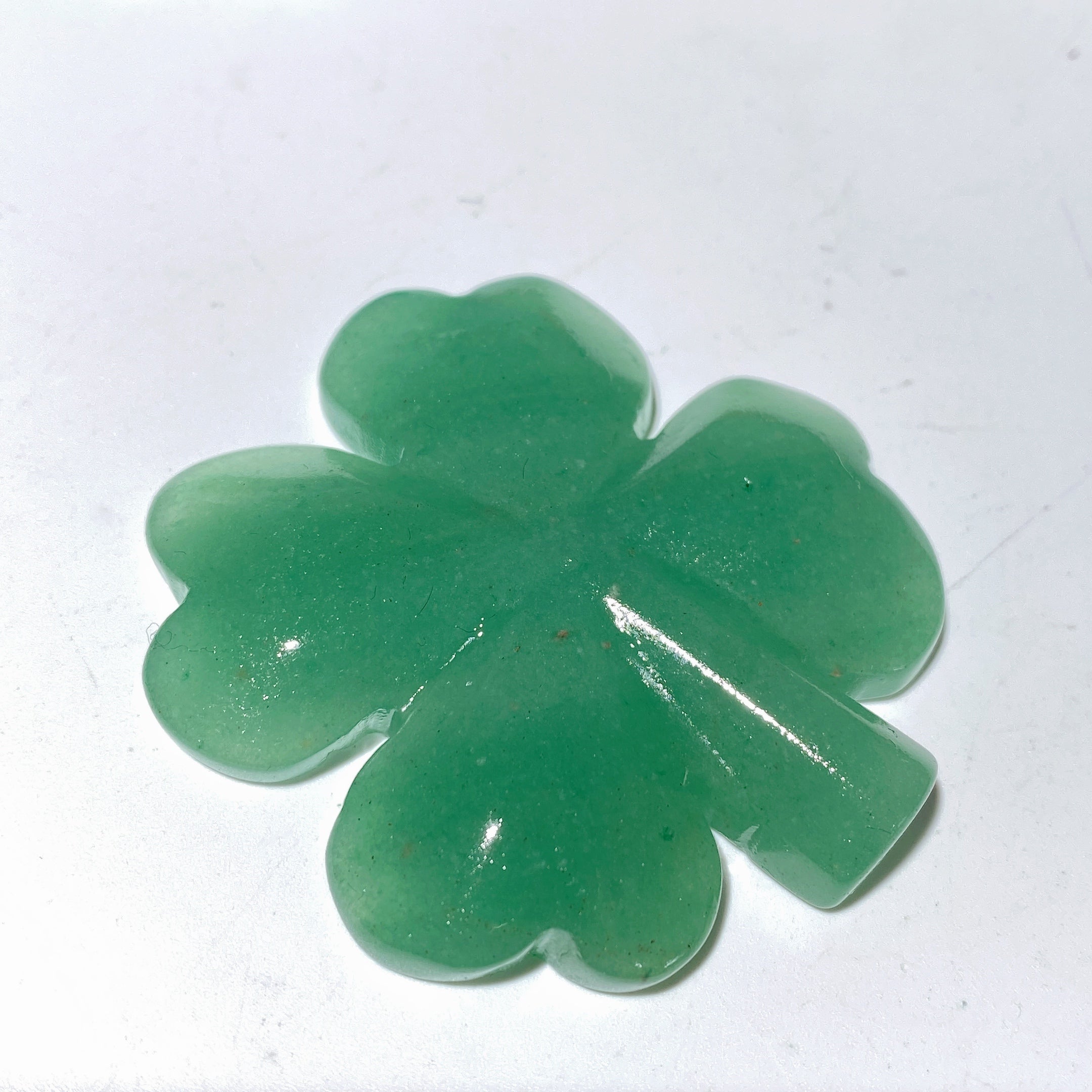 Figurine de trèfle à quatre feuilles en cristal mixte de 4,6 à 5,6 cm pour la guérison