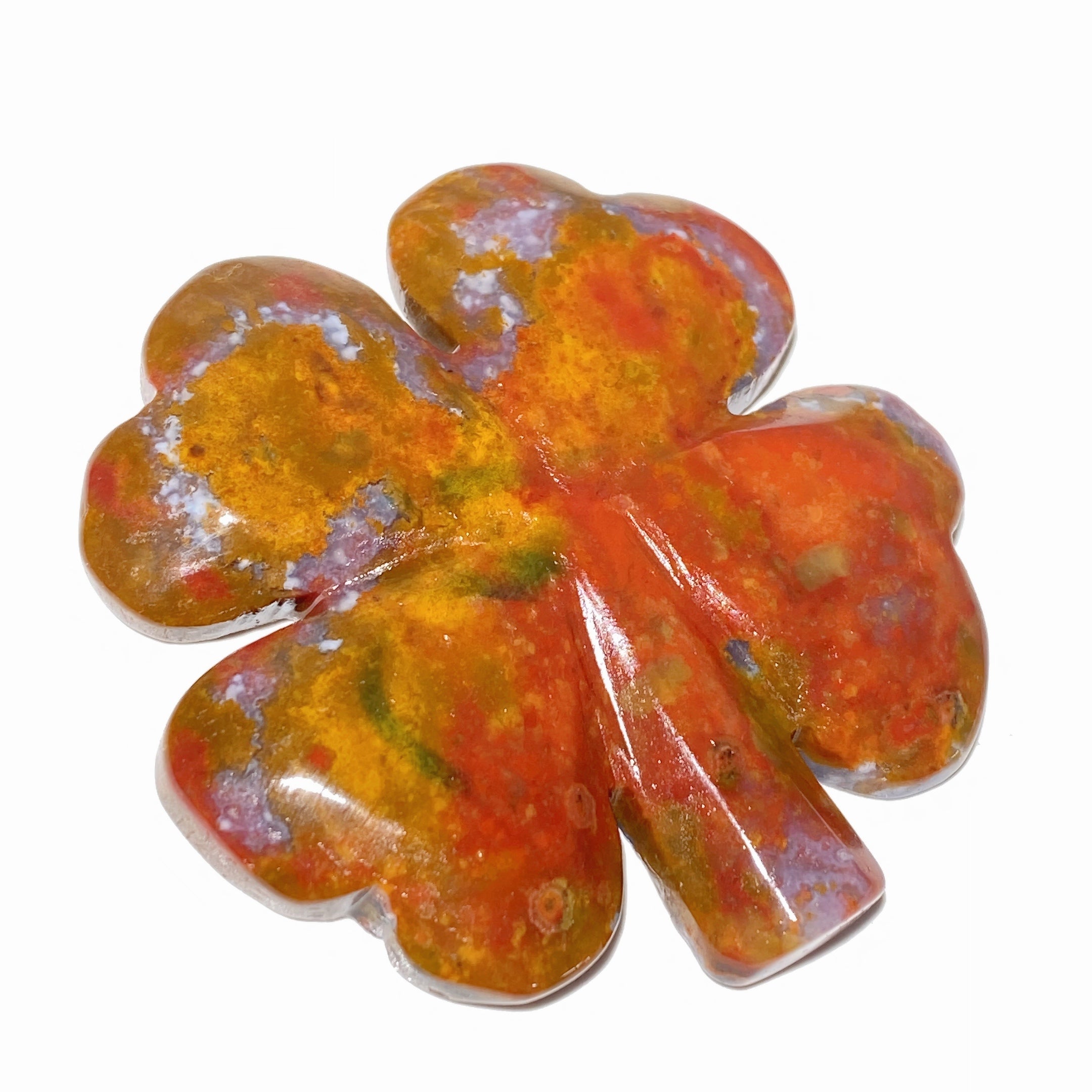 Figurine de trèfle à quatre feuilles en cristal mixte de 4,6 à 5,6 cm pour la guérison