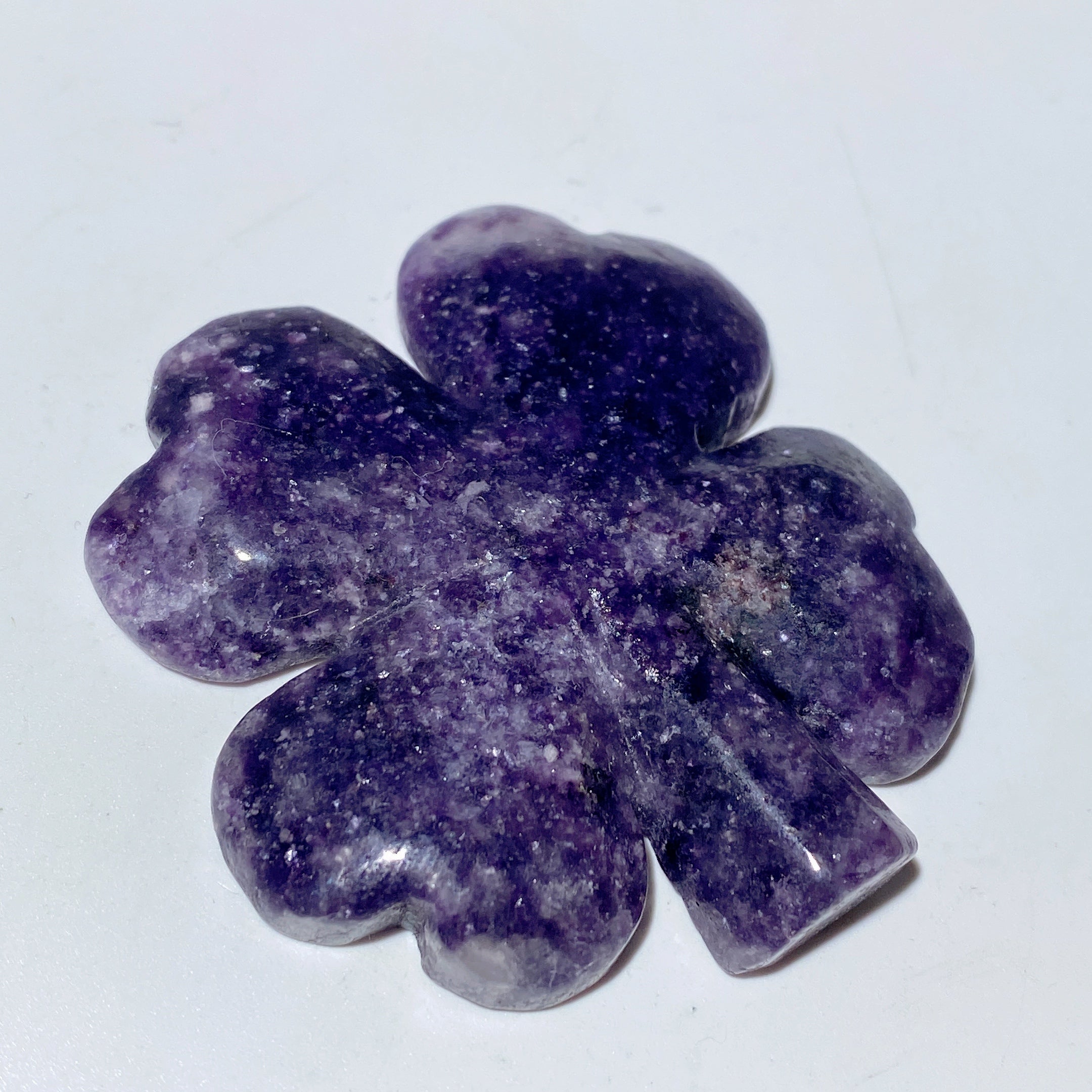 Figurine de trèfle à quatre feuilles en cristal mixte de 4,6 à 5,6 cm pour la guérison