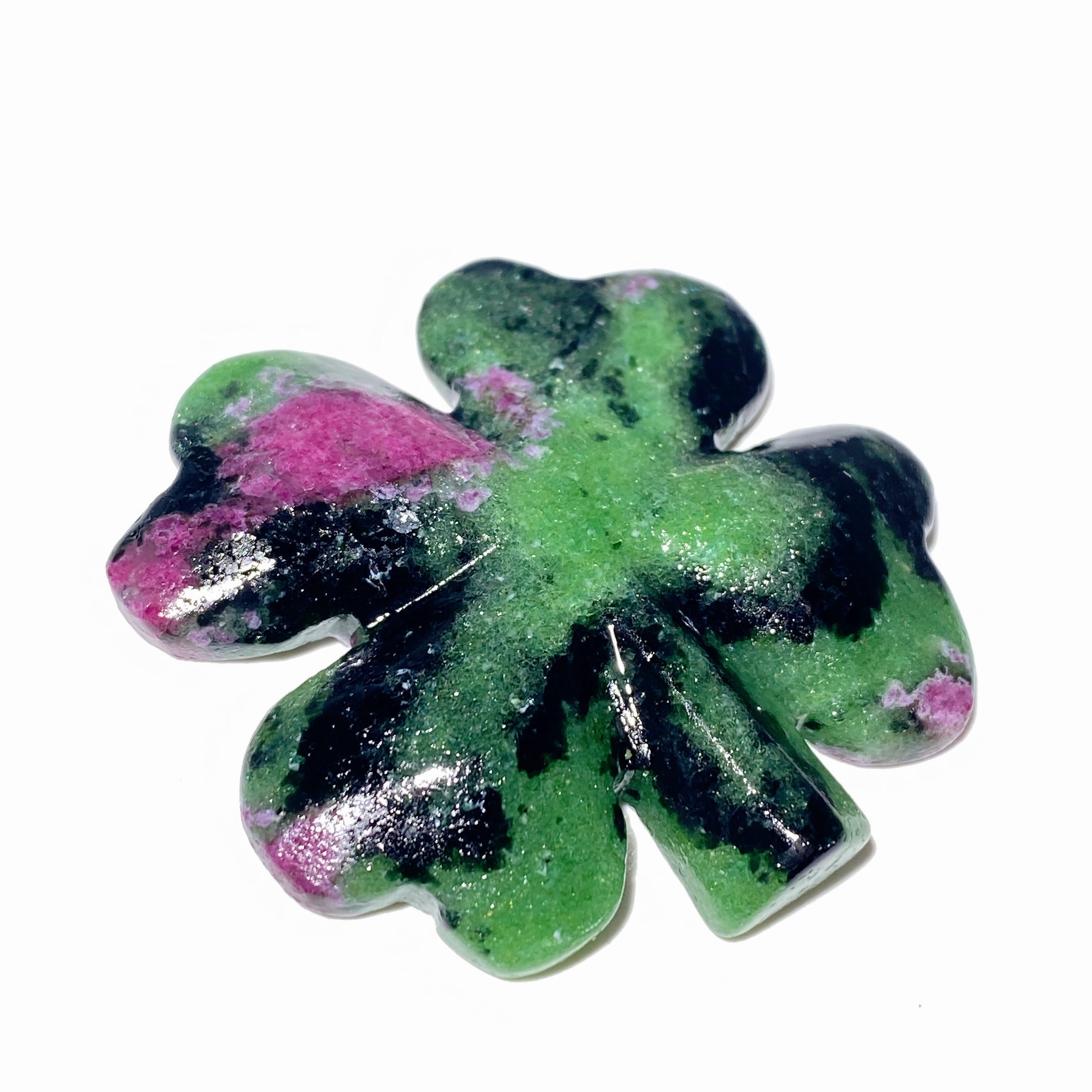 Figurine de trèfle à quatre feuilles en cristal mixte de 4,6 à 5,6 cm pour la guérison