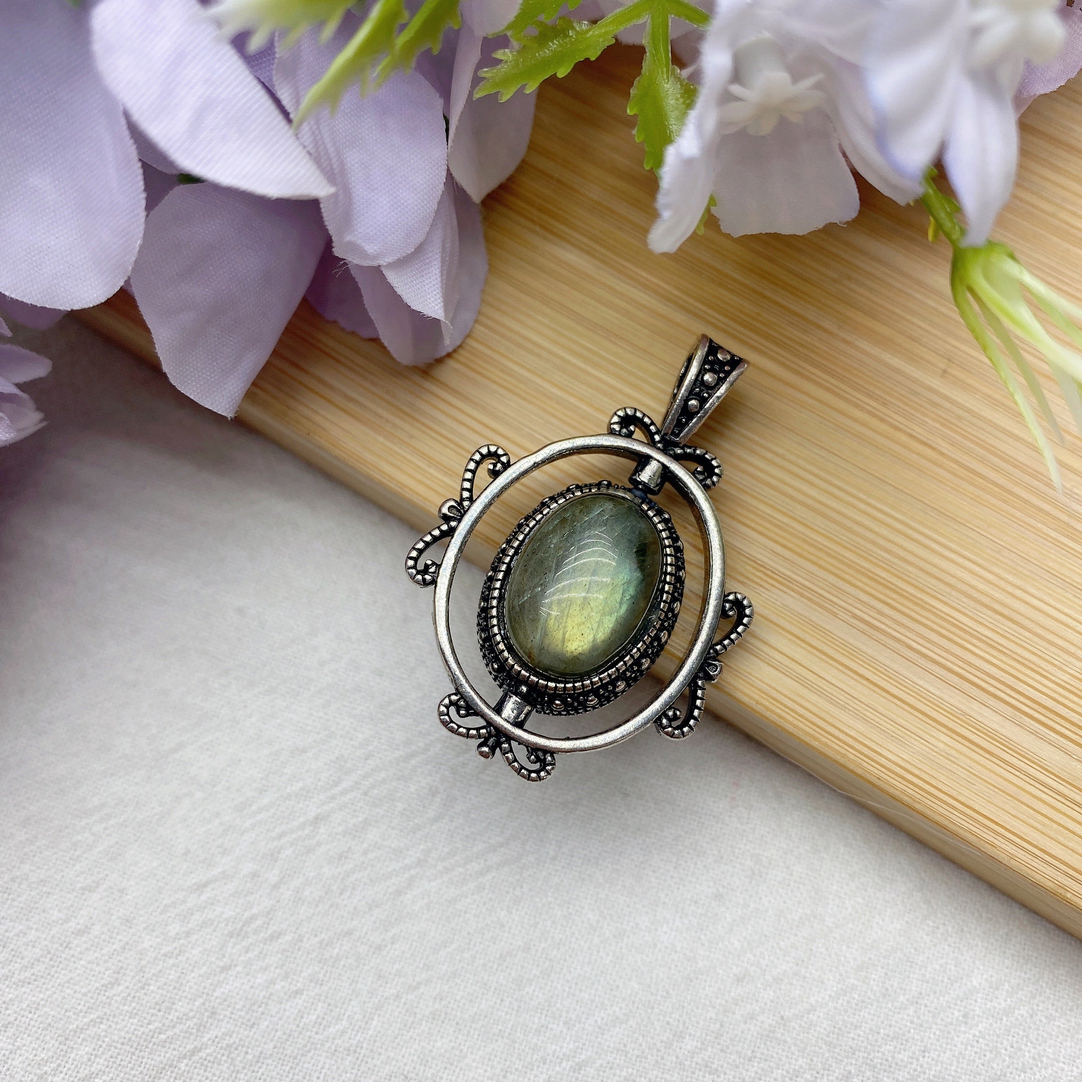 Pendentif de guérison en cristaux mixtes | Collier spirituel 4,1 cm