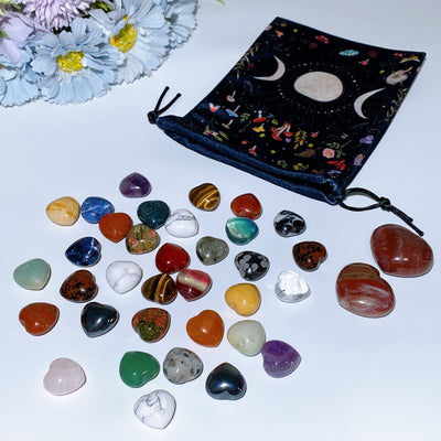 Pelle en cristal mixte en forme de cœur de 2 cm avec grands cœurs en bonus