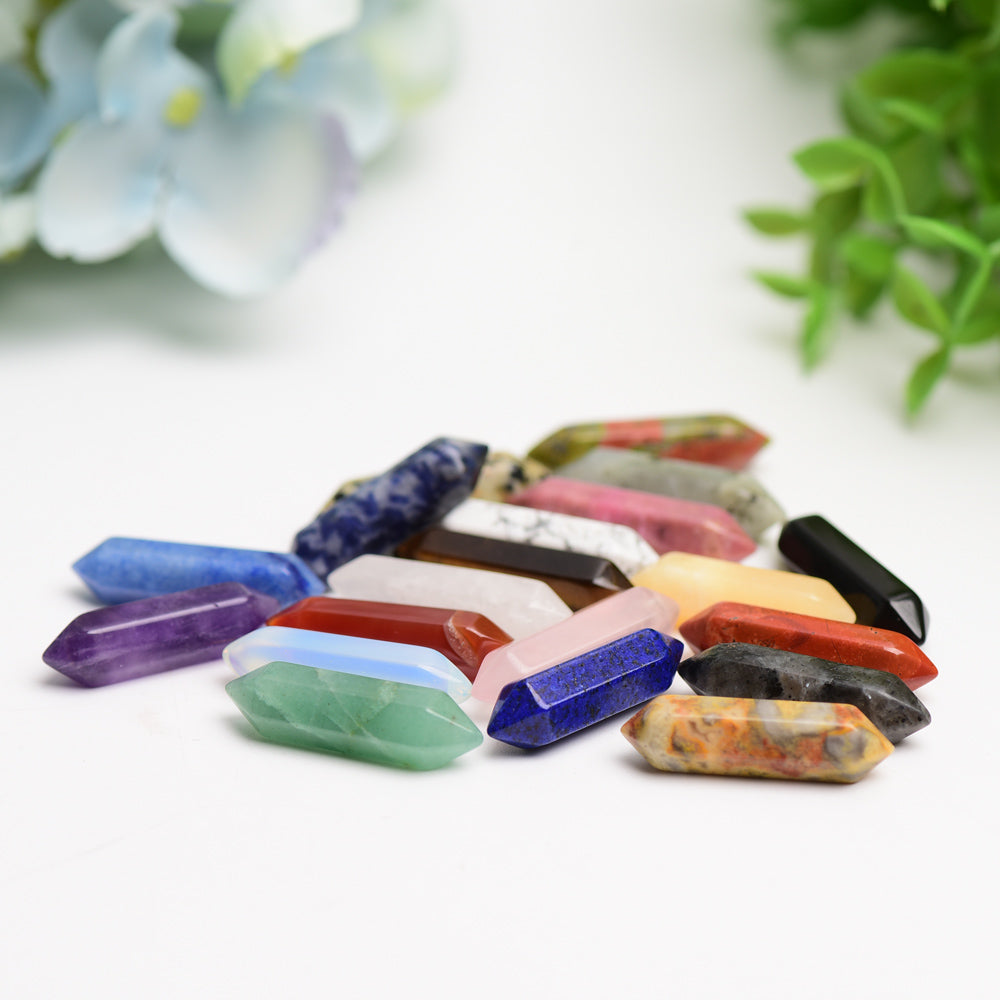 Mini pointe double en cristal mixte 1,2 po pour bijoux